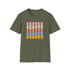 Retro Wavy "Coffee" Stack T-Shirt