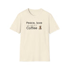 Peace, Love, and Coffee Boho T-Shirt