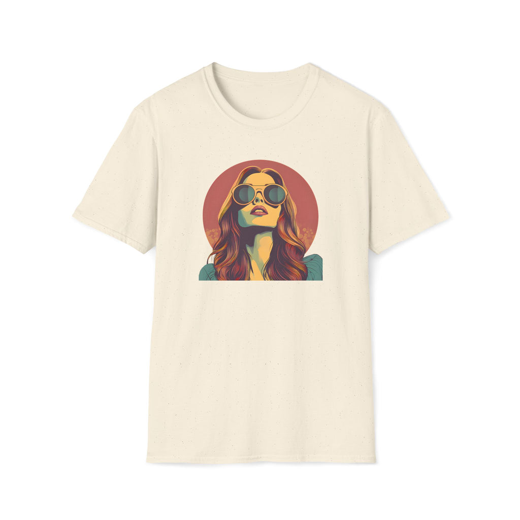 The "Sunset Muse" Retro Portrait T-Shirt