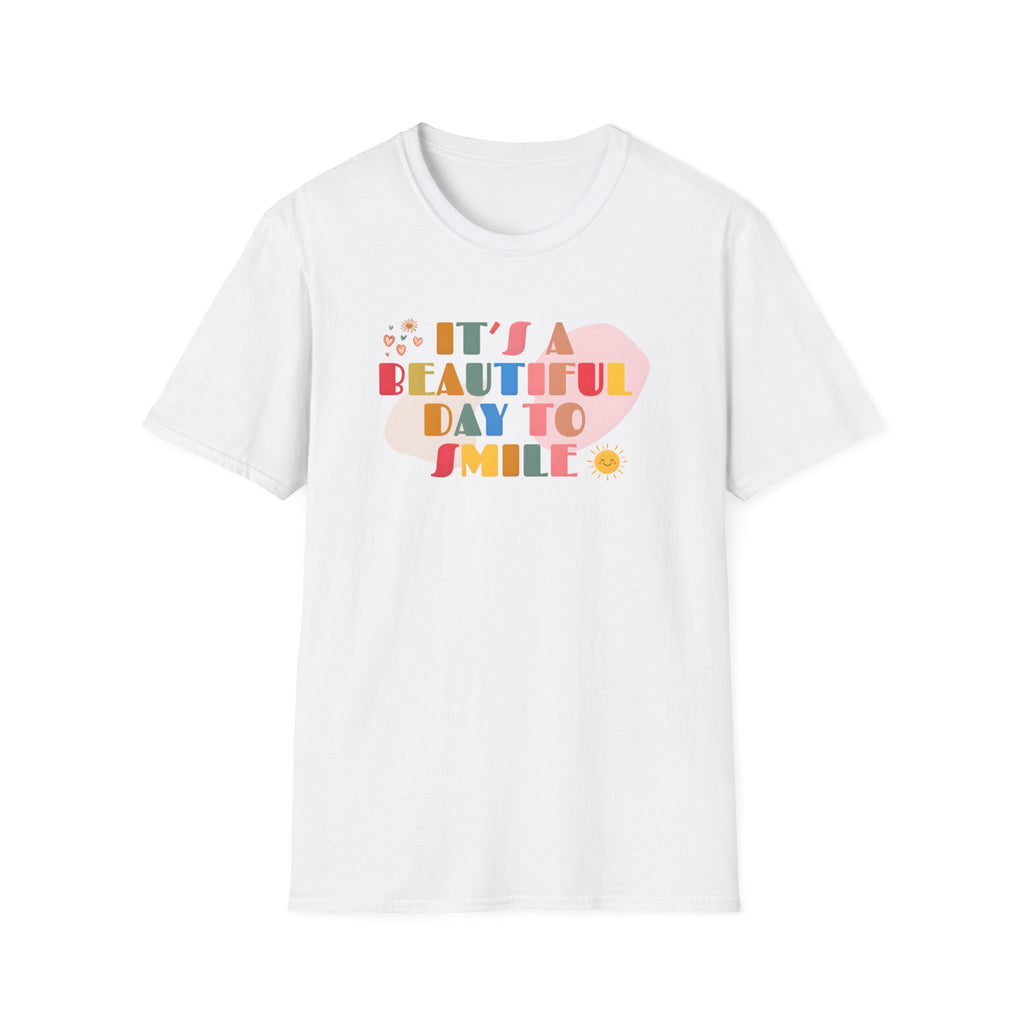 "Beautiful Day to Smile" Colorful Retro T-Shirt