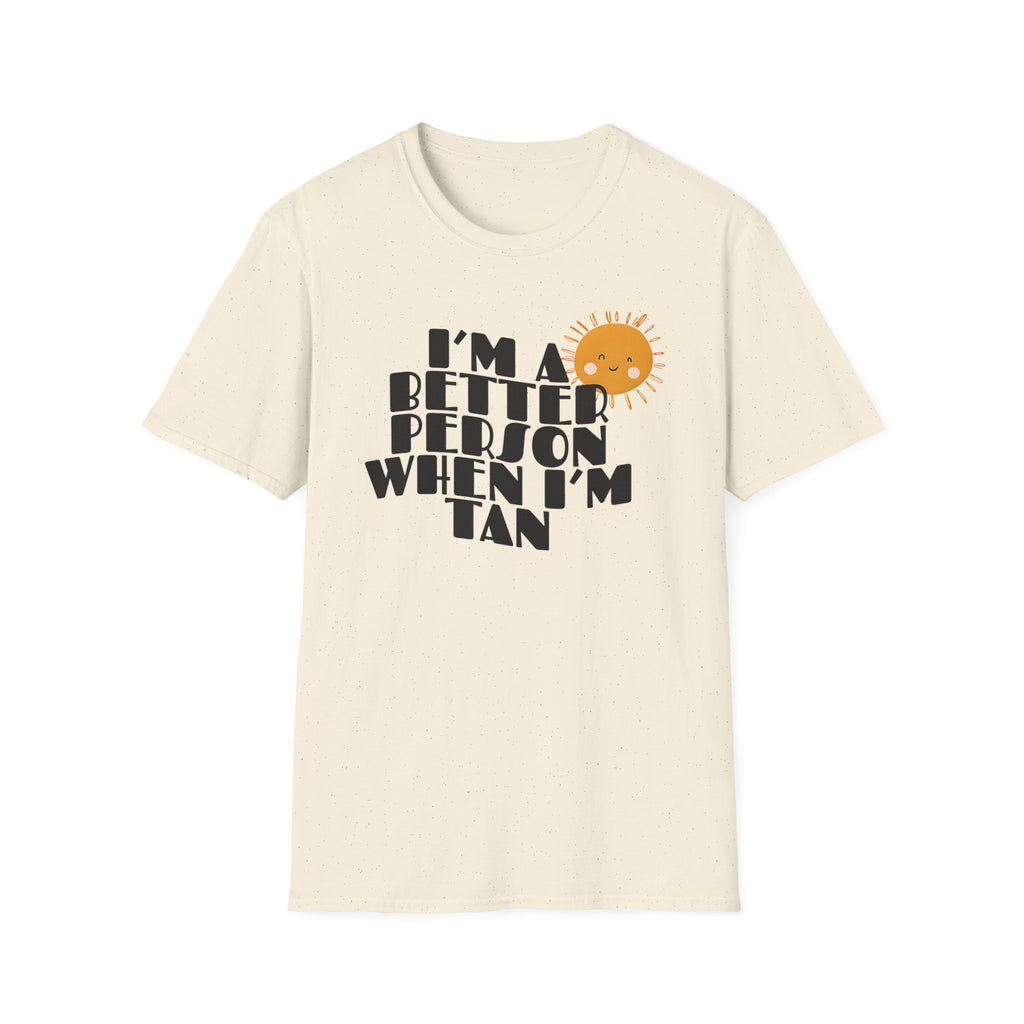 "Better Person When I'm Tan" Retro Sun T-Shirt