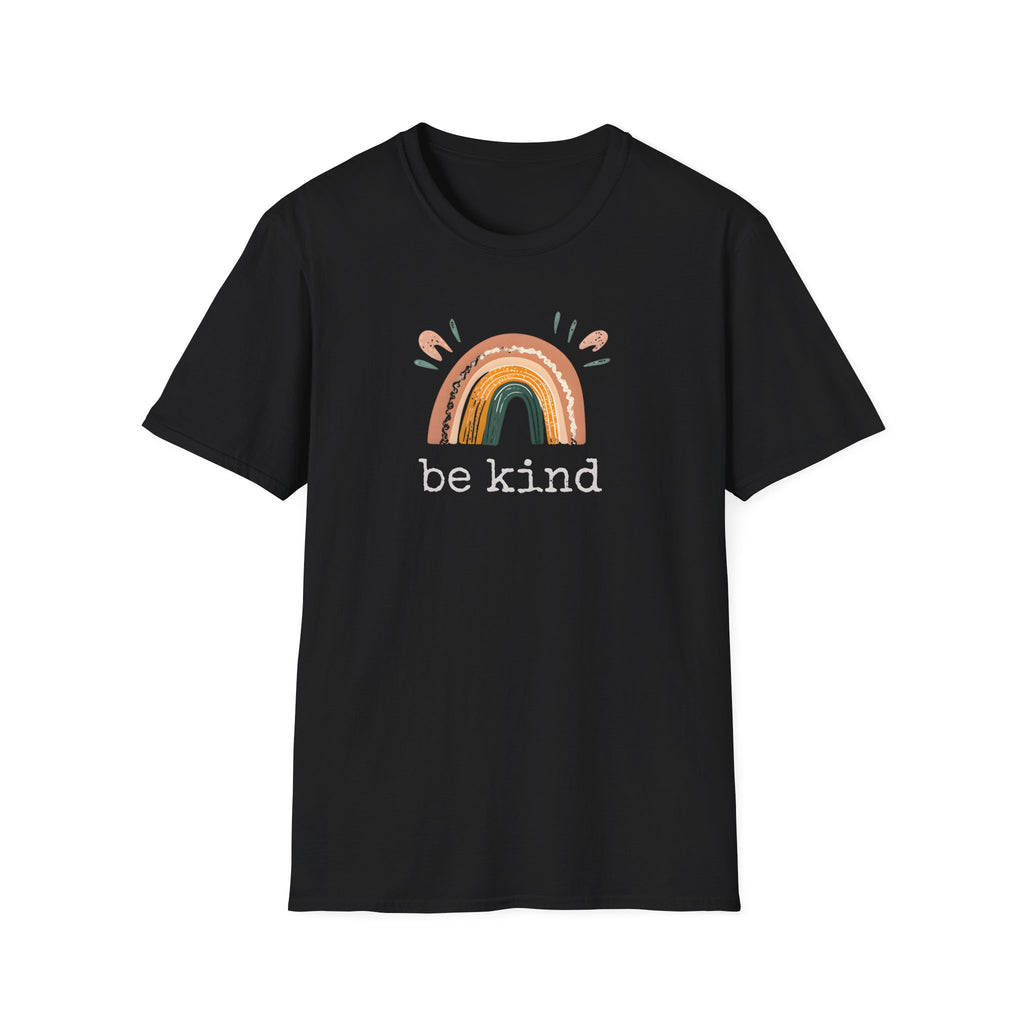 "Be Kind" Earthy Boho Rainbow T-Shirt