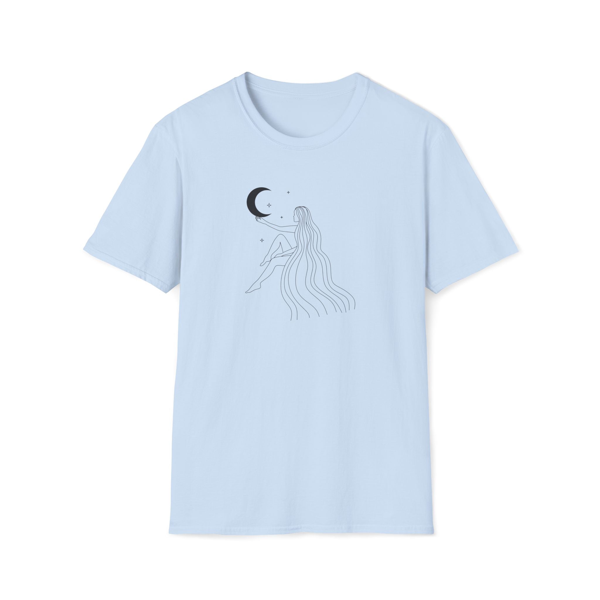 Celestial Goddess Line Art T-Shirt