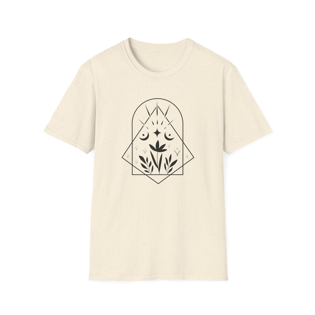 "Mystic Garden" Geometric Celestial T-Shirt