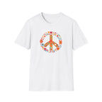 Floral Peace Sign Boho  T-Shirt