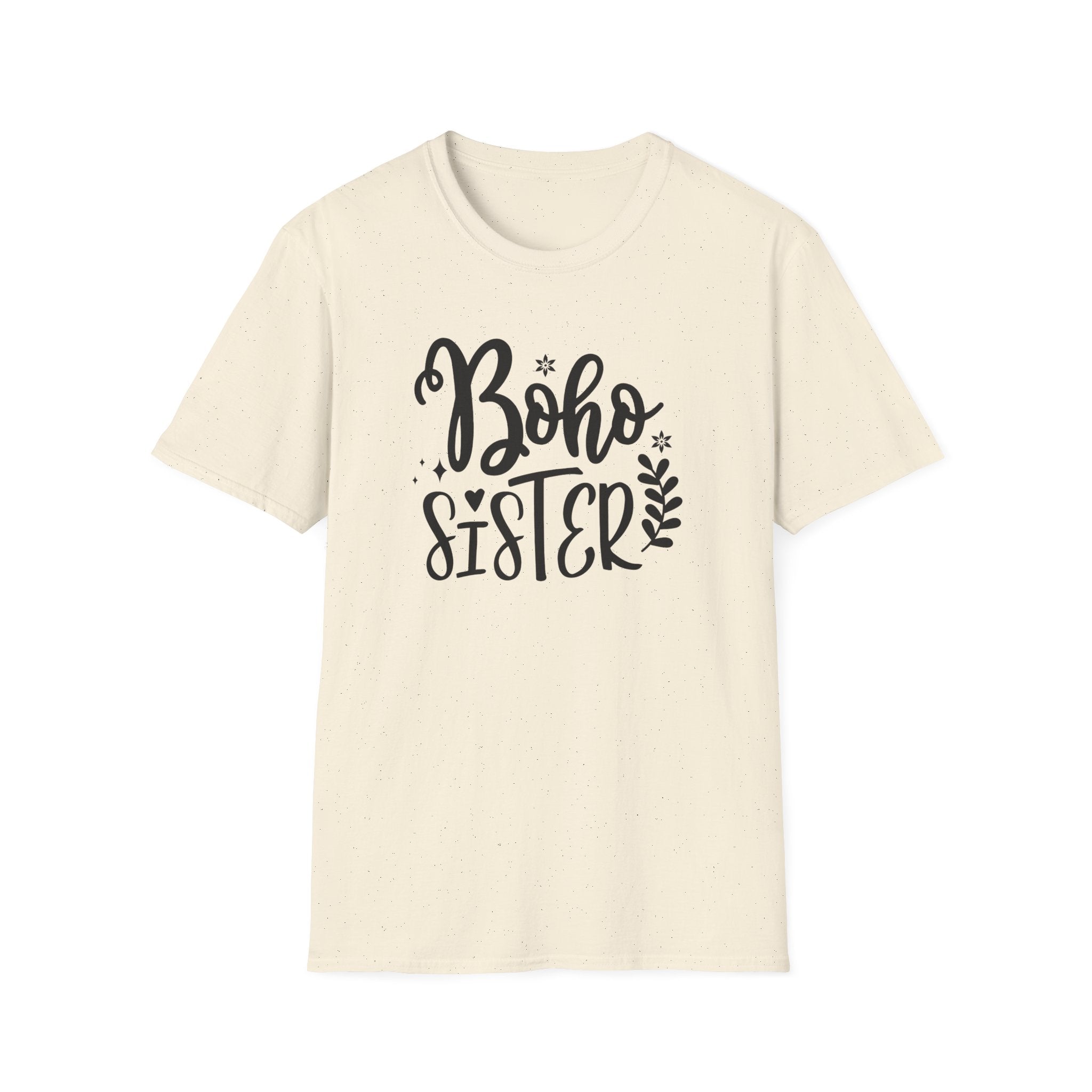 "Boho Sister" Hand-Lettered Graphic T-Shirt