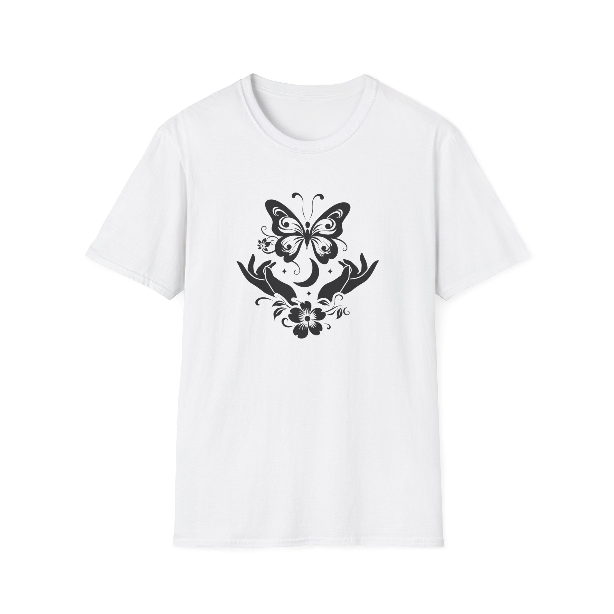 "Moonlit Metamorphosis" Celestial Butterfly T-Shirt