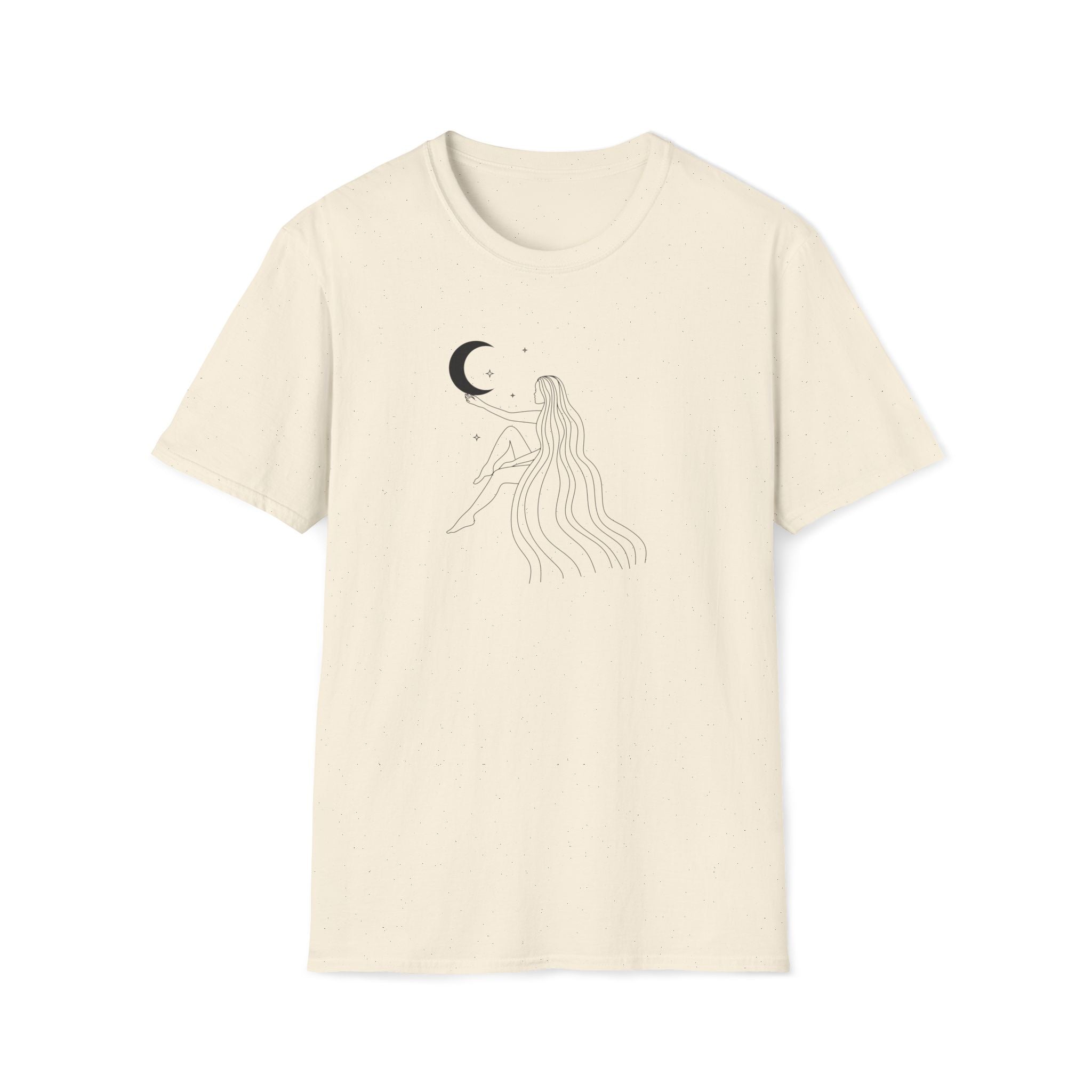 Celestial Goddess Line Art T-Shirt