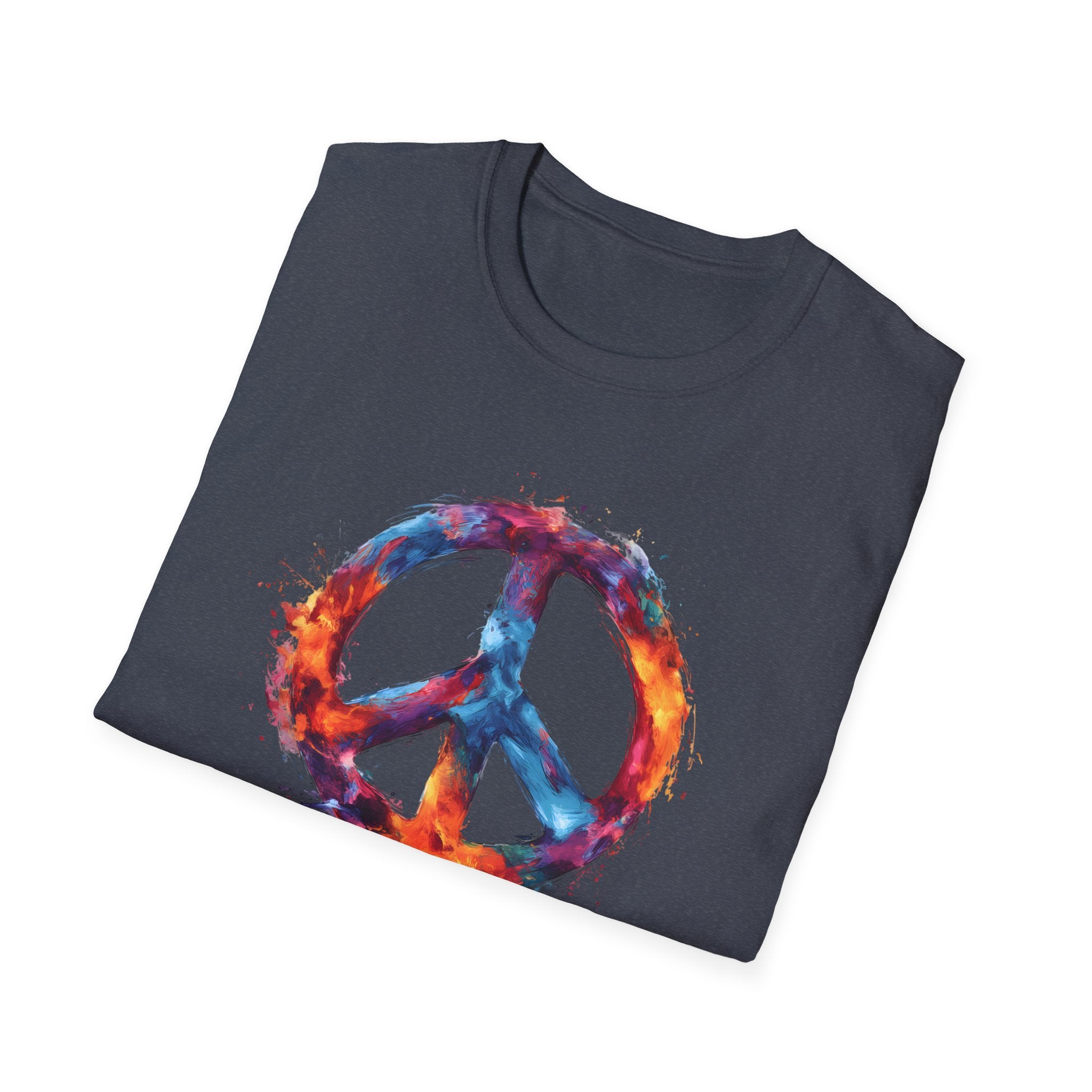 Vibrant Watercolor Peace Sign T-Shirt