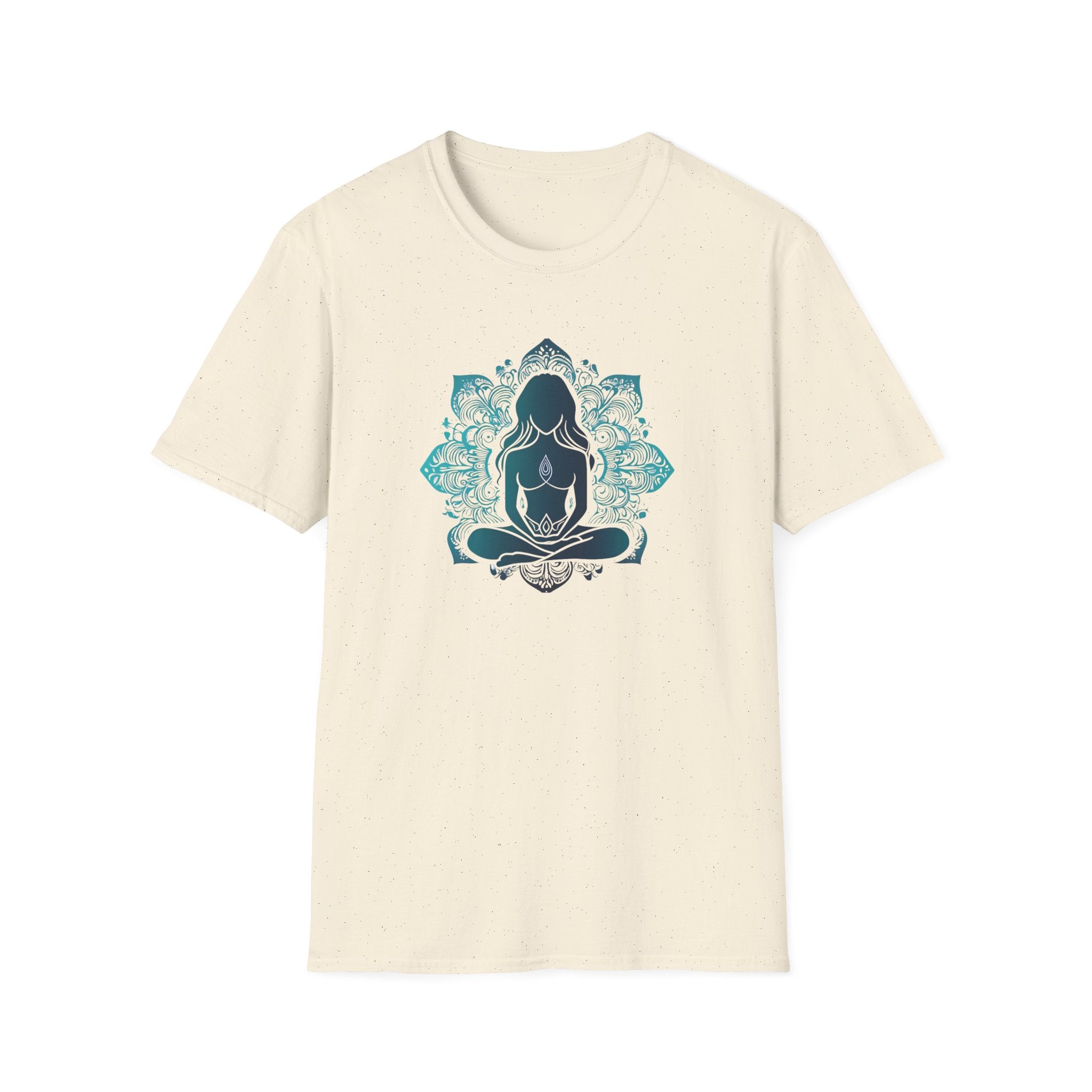 "Serene Lotus" Teal Mandala T-Shirt