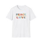 "Peace & Love" Classic Boho Graphic  T-Shirt