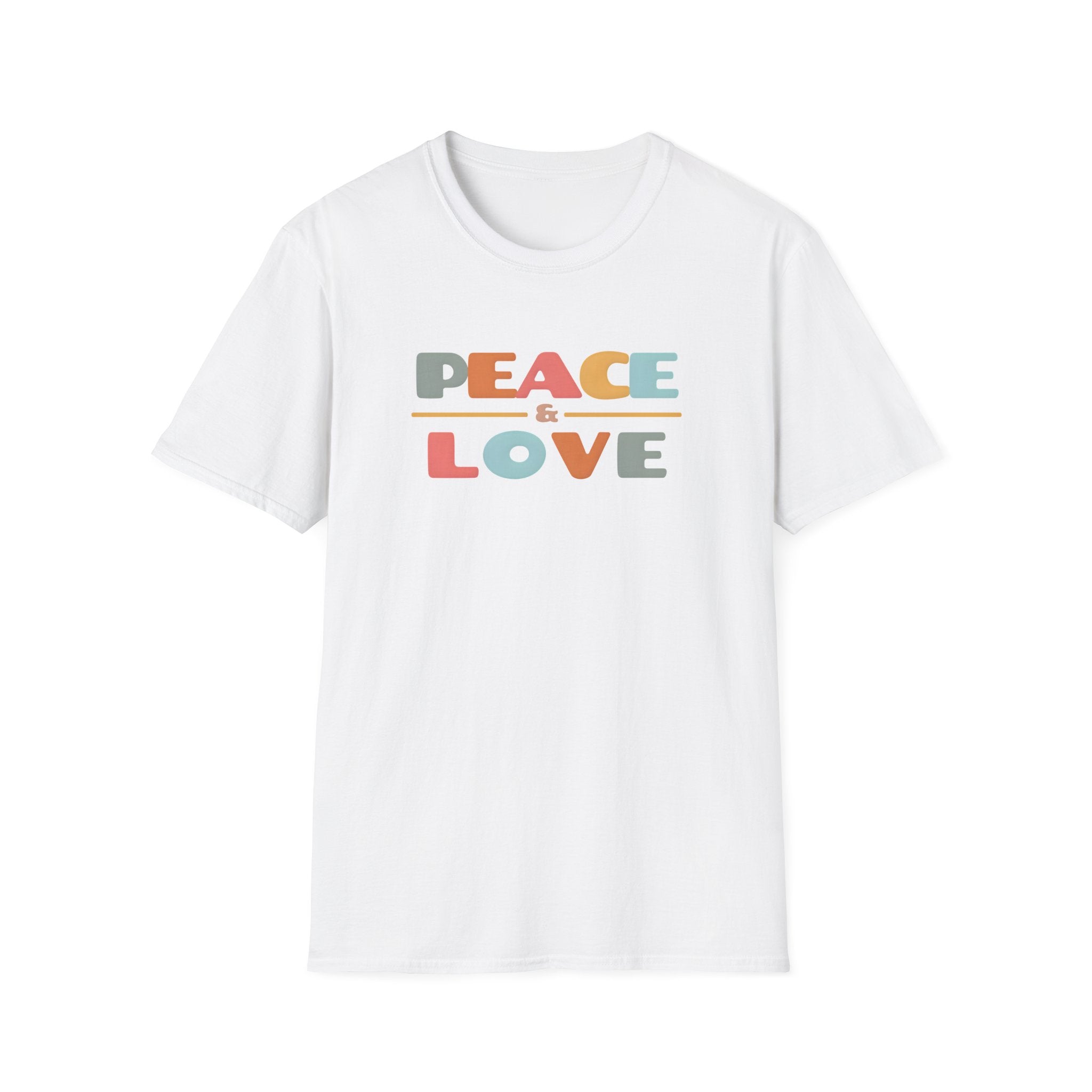 "Peace & Love" Classic Boho Graphic  T-Shirt