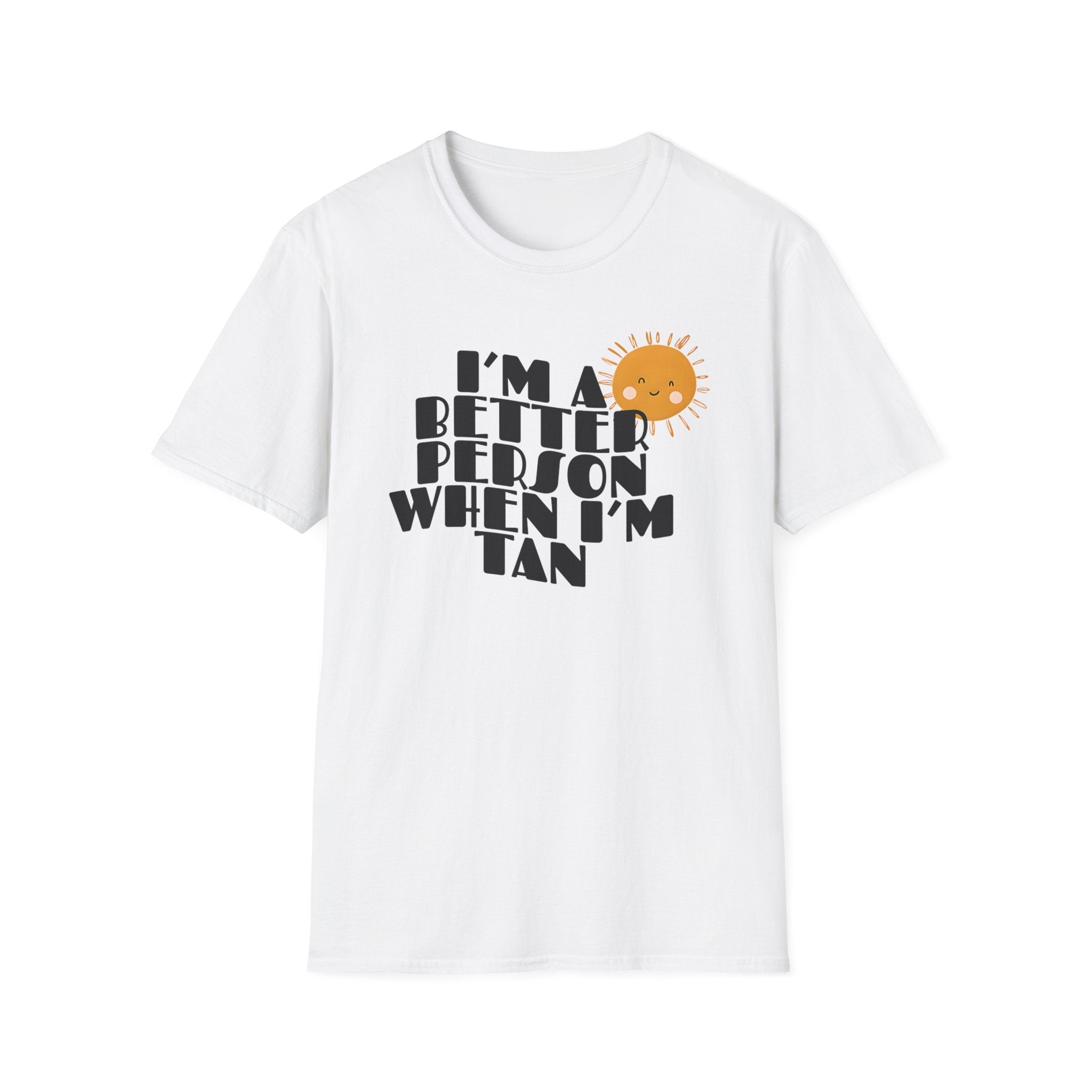 "Better Person When I'm Tan" Retro Sun T-Shirt