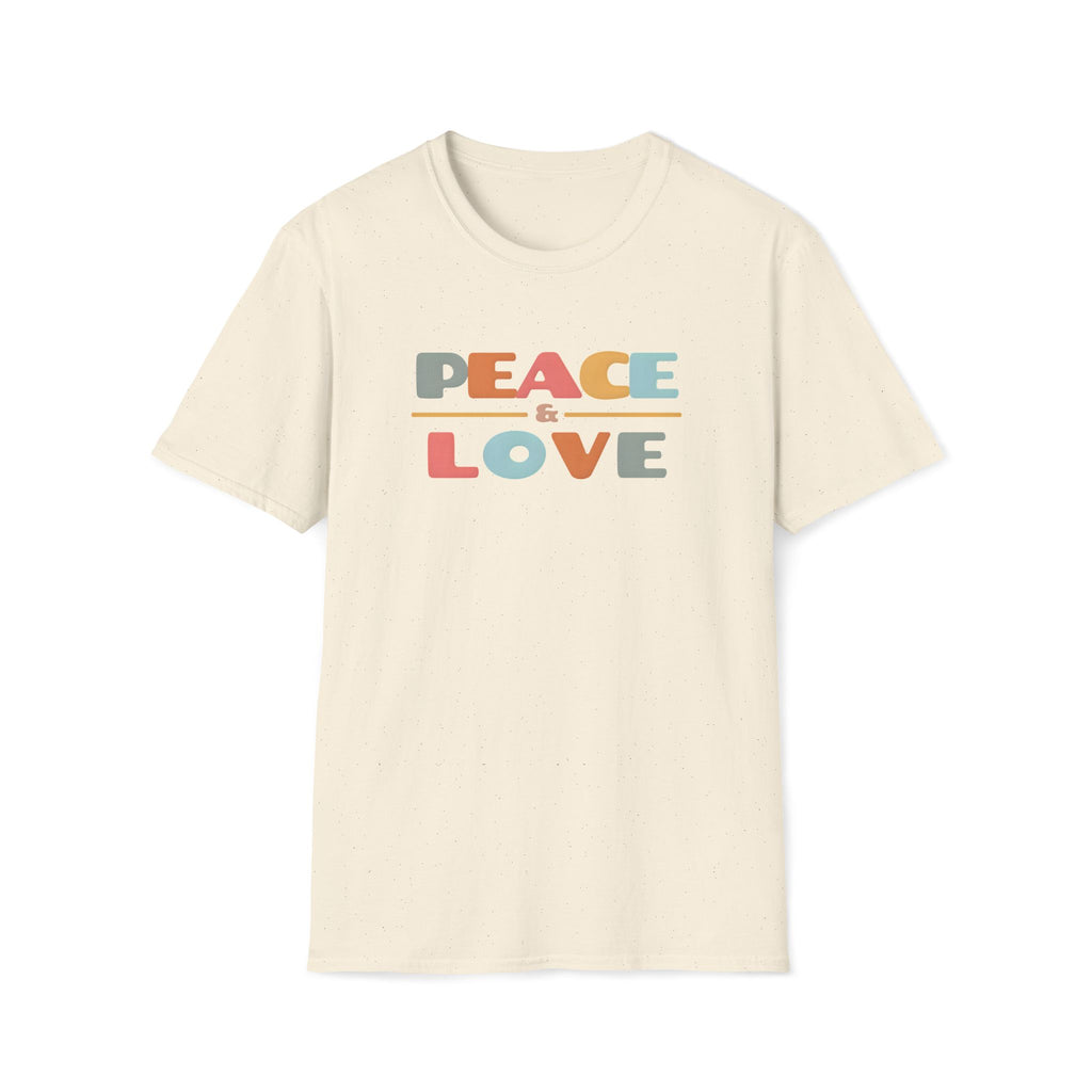 "Peace & Love" Classic Boho Graphic  T-Shirt