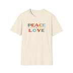 "Peace & Love" Classic Boho Graphic  T-Shirt