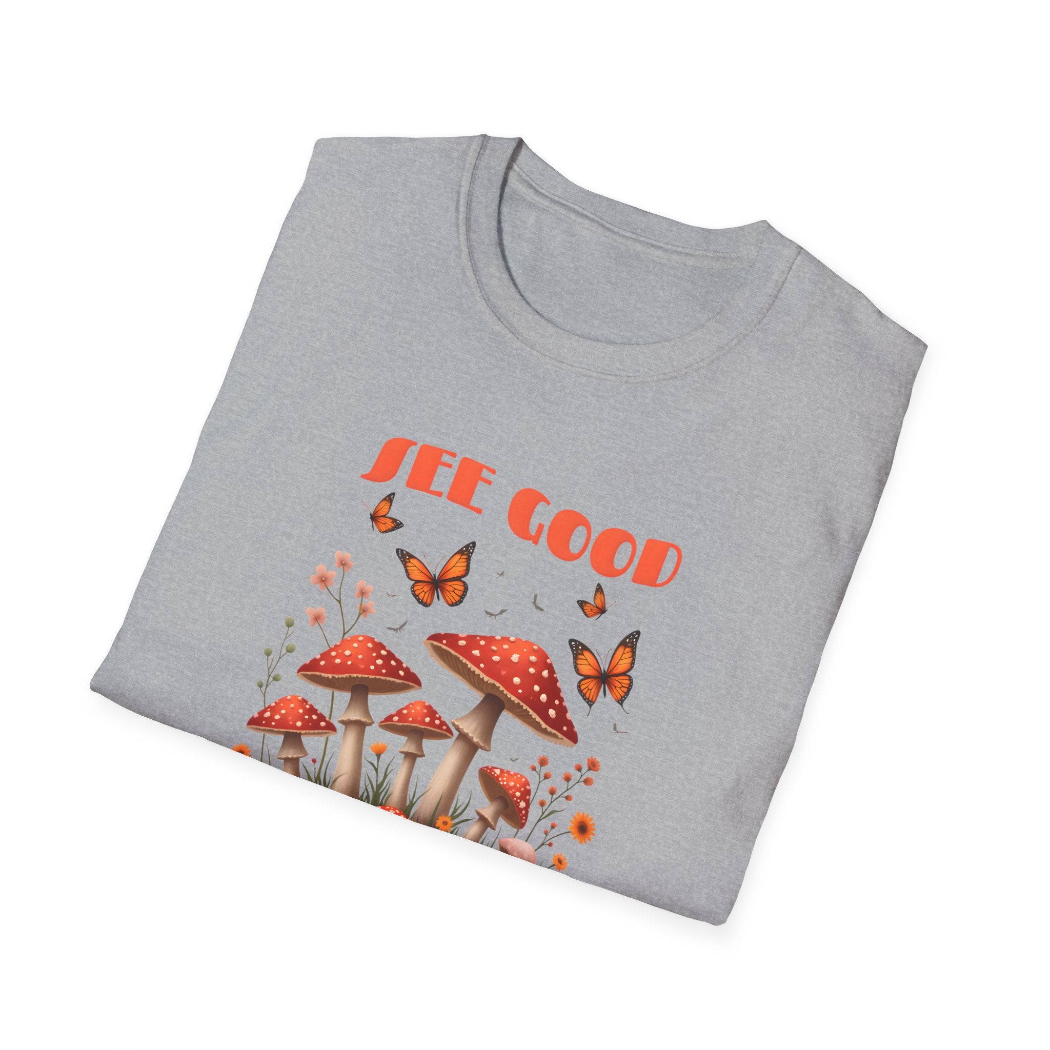 "See Good in All Things" Whimsical Mushroom T-Shirt