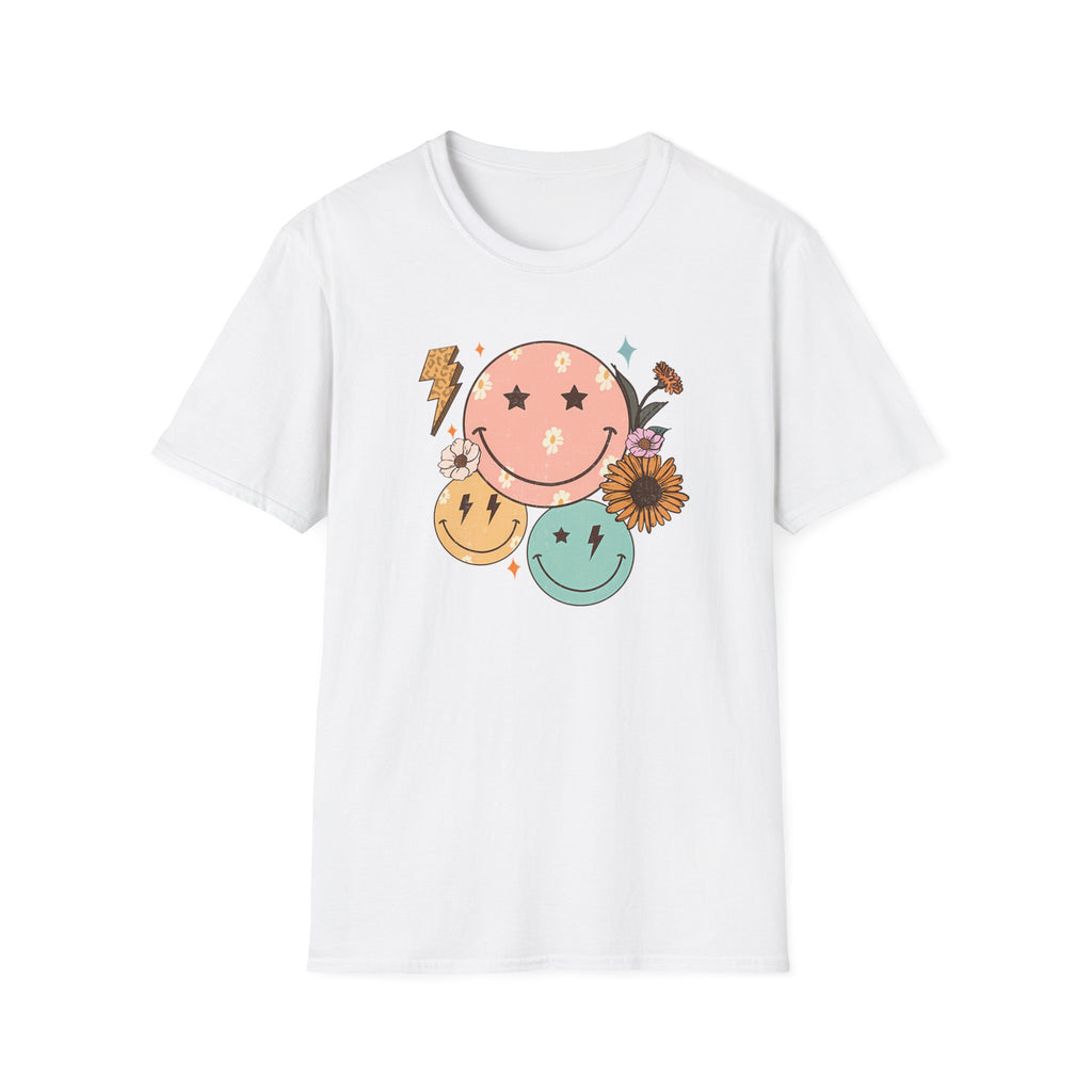 Electric Smiley Face Graphic T-Shirt
