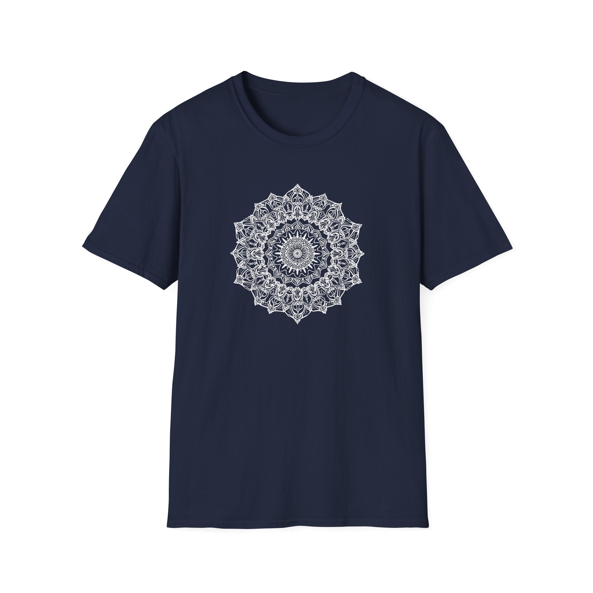 "Serene Spirit" White Mandala Graphic T-Shirt