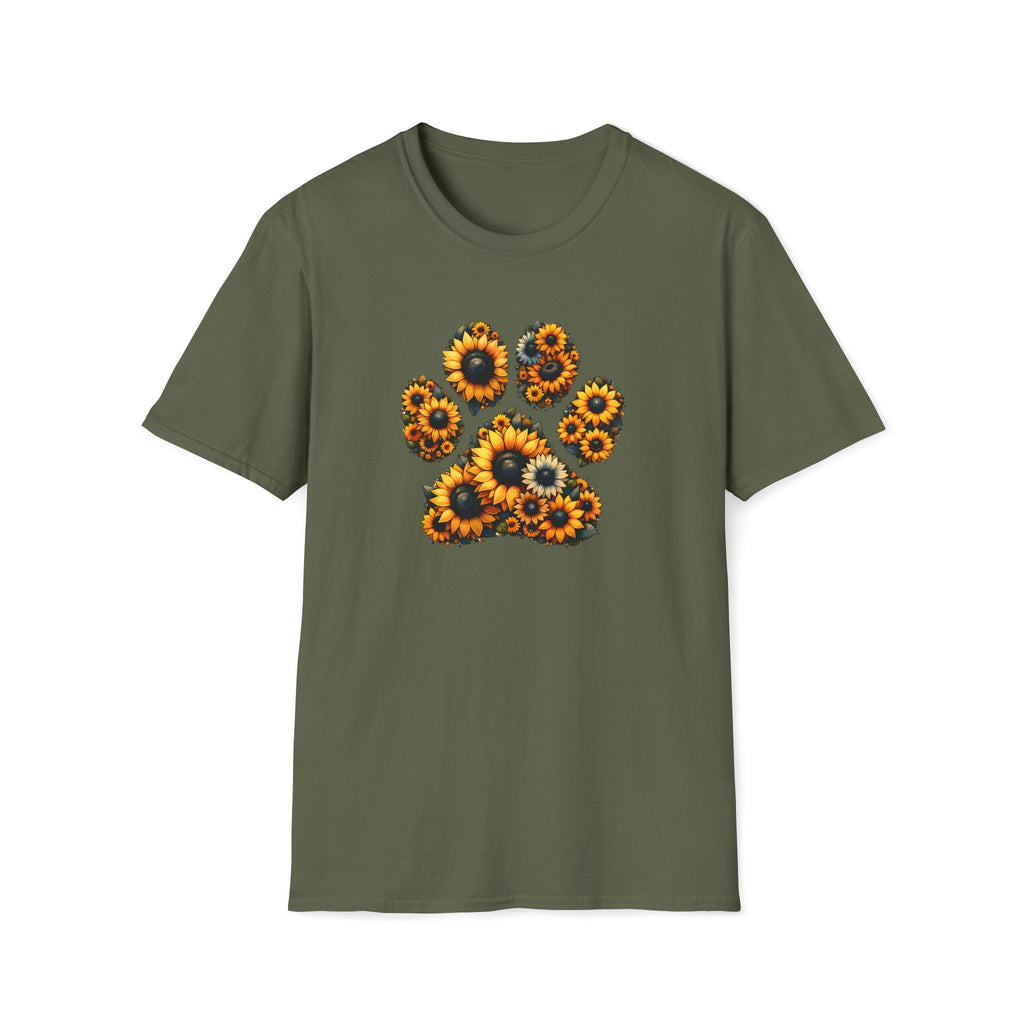 Sunflower Paw Print T-Shirt