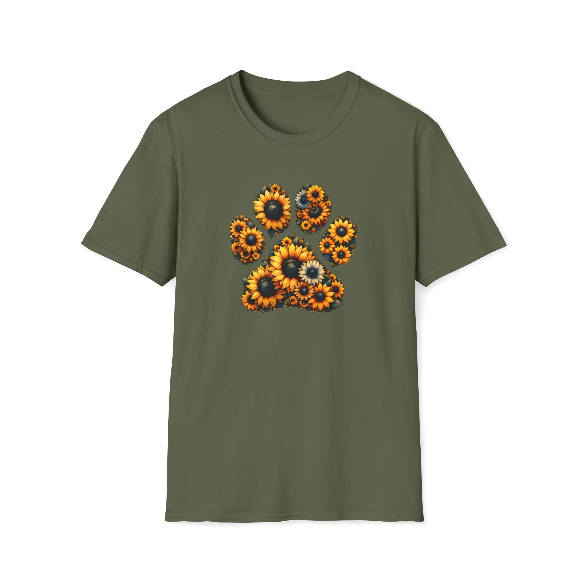 Sunflower Paw Print T-Shirt
