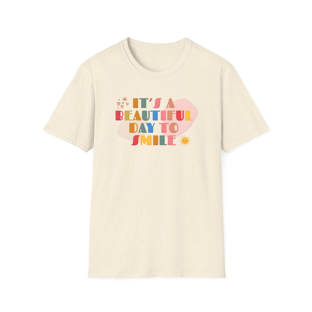 "Beautiful Day to Smile" Colorful Retro T-Shirt