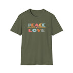 "Peace & Love" Classic Boho Graphic  T-Shirt