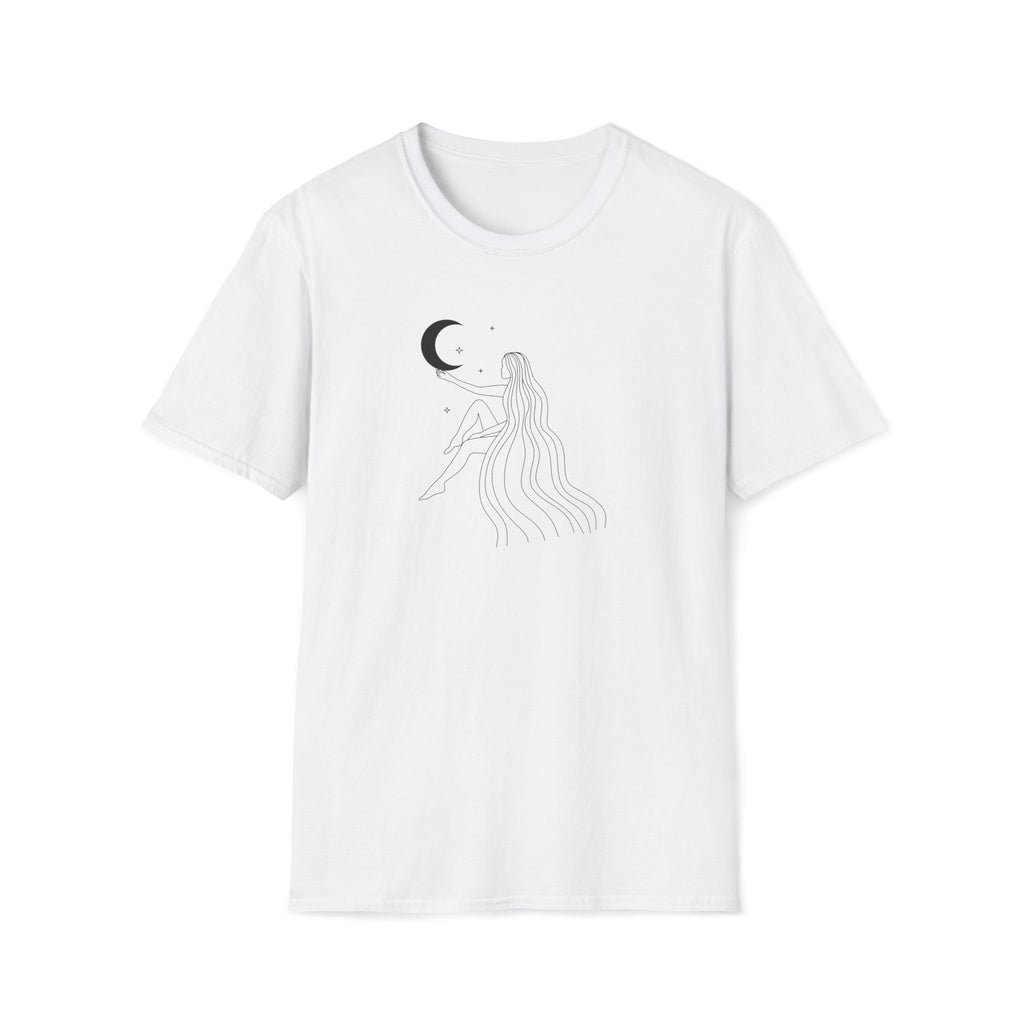 Celestial Goddess Line Art T-Shirt