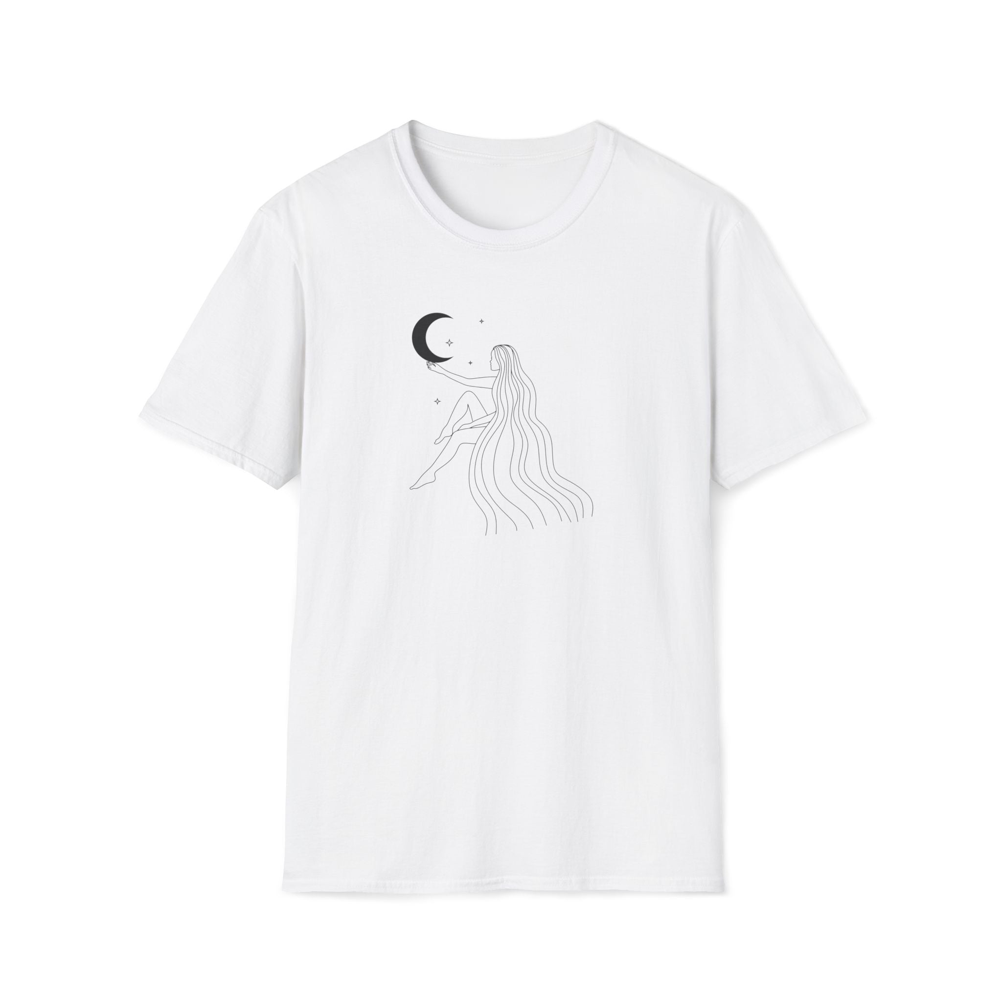 Celestial Goddess Line Art T-Shirt