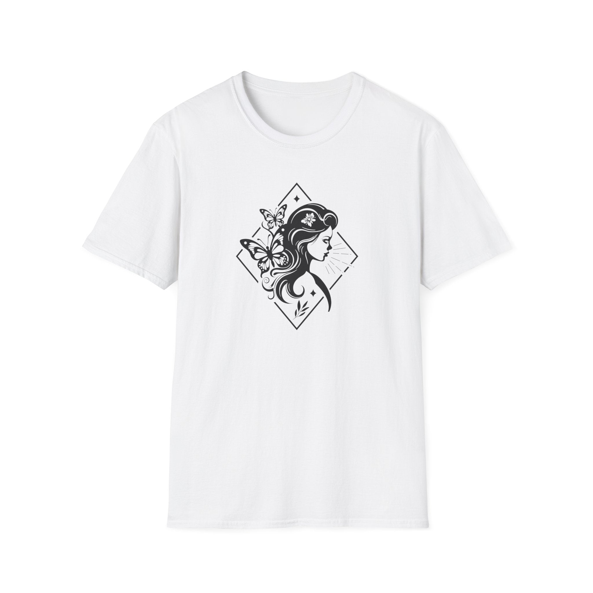 The "Butterfly Muse" Vintage Portrait T-Shirt