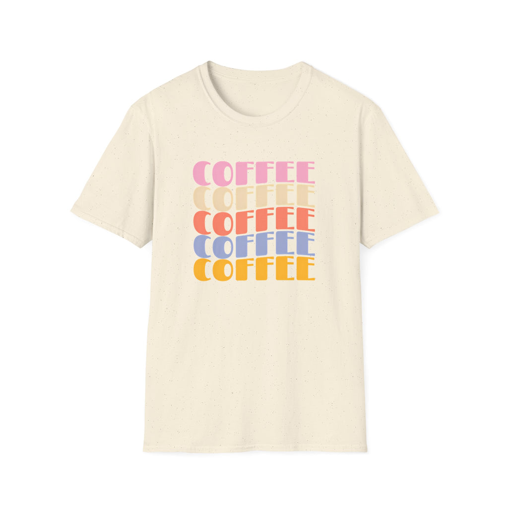 Retro Wavy "Coffee" Stack T-Shirt