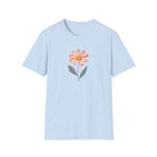 Minimalist Peach Daisy T-Shirt
