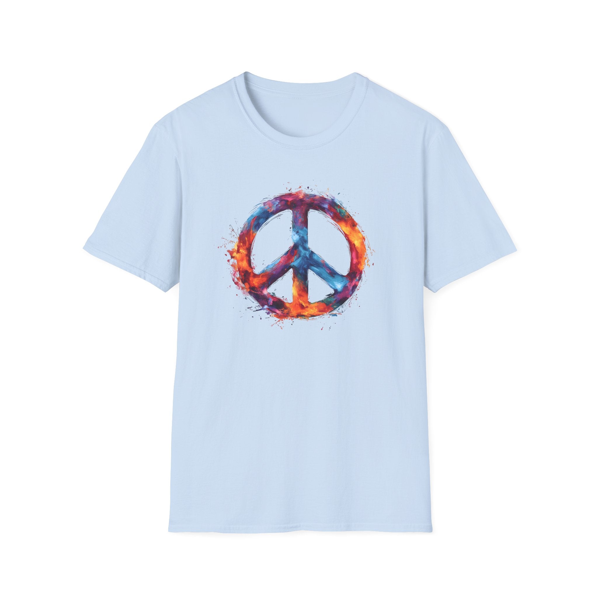 Vibrant Watercolor Peace Sign T-Shirt