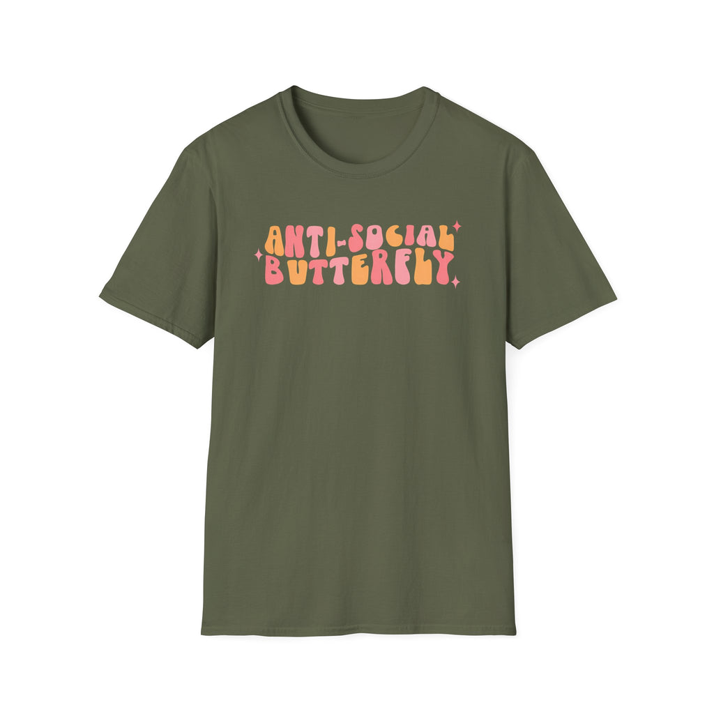 38.	"Anti-Social Butterfly" Graphic T-Shirt