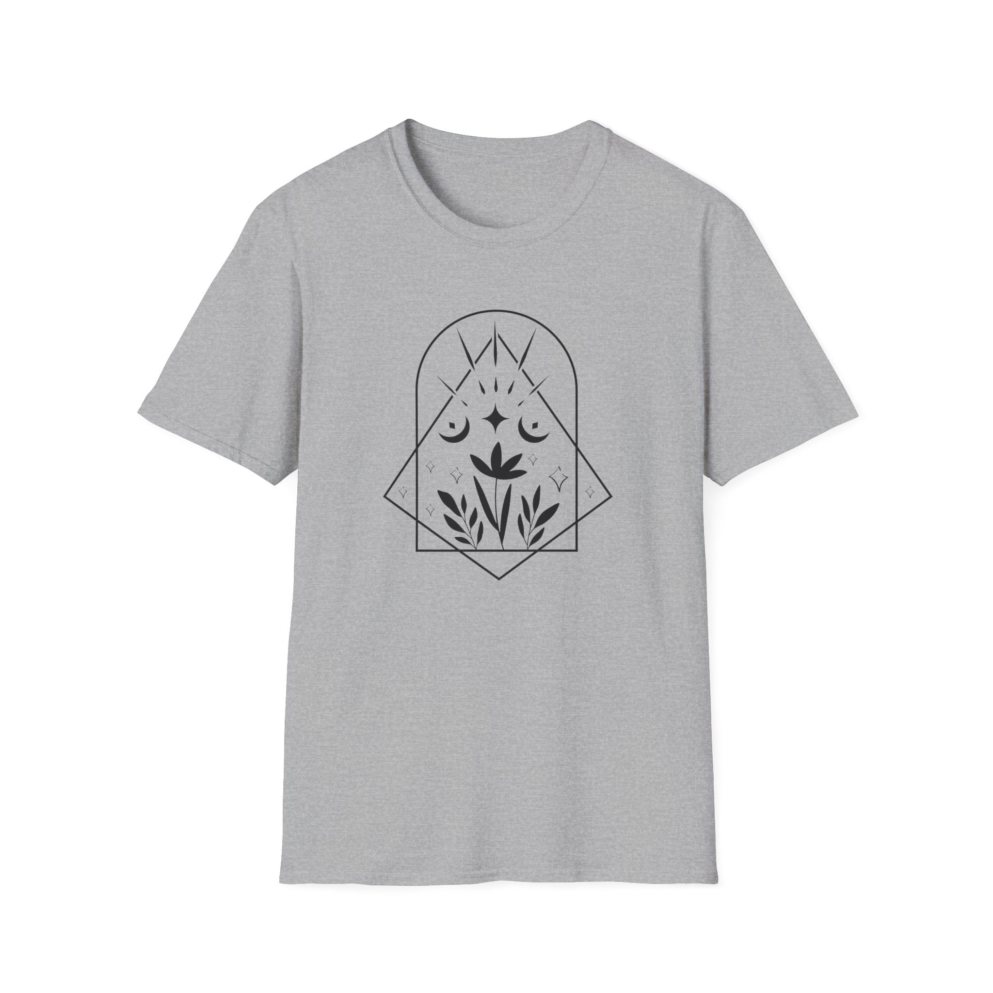 "Mystic Garden" Geometric Celestial T-Shirt
