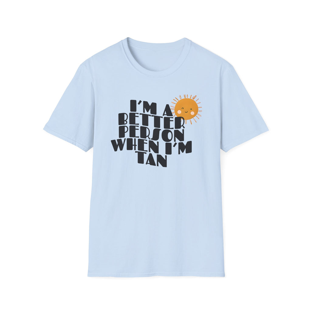 "Better Person When I'm Tan" Retro Sun T-Shirt