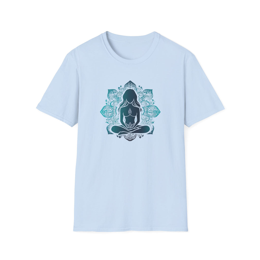 "Serene Lotus" Teal Mandala T-Shirt