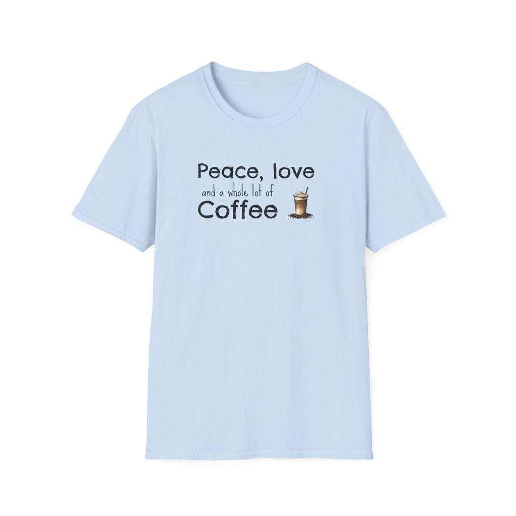 Peace, Love, and Coffee Boho T-Shirt