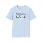 Peace, Love, and Coffee Boho T-Shirt