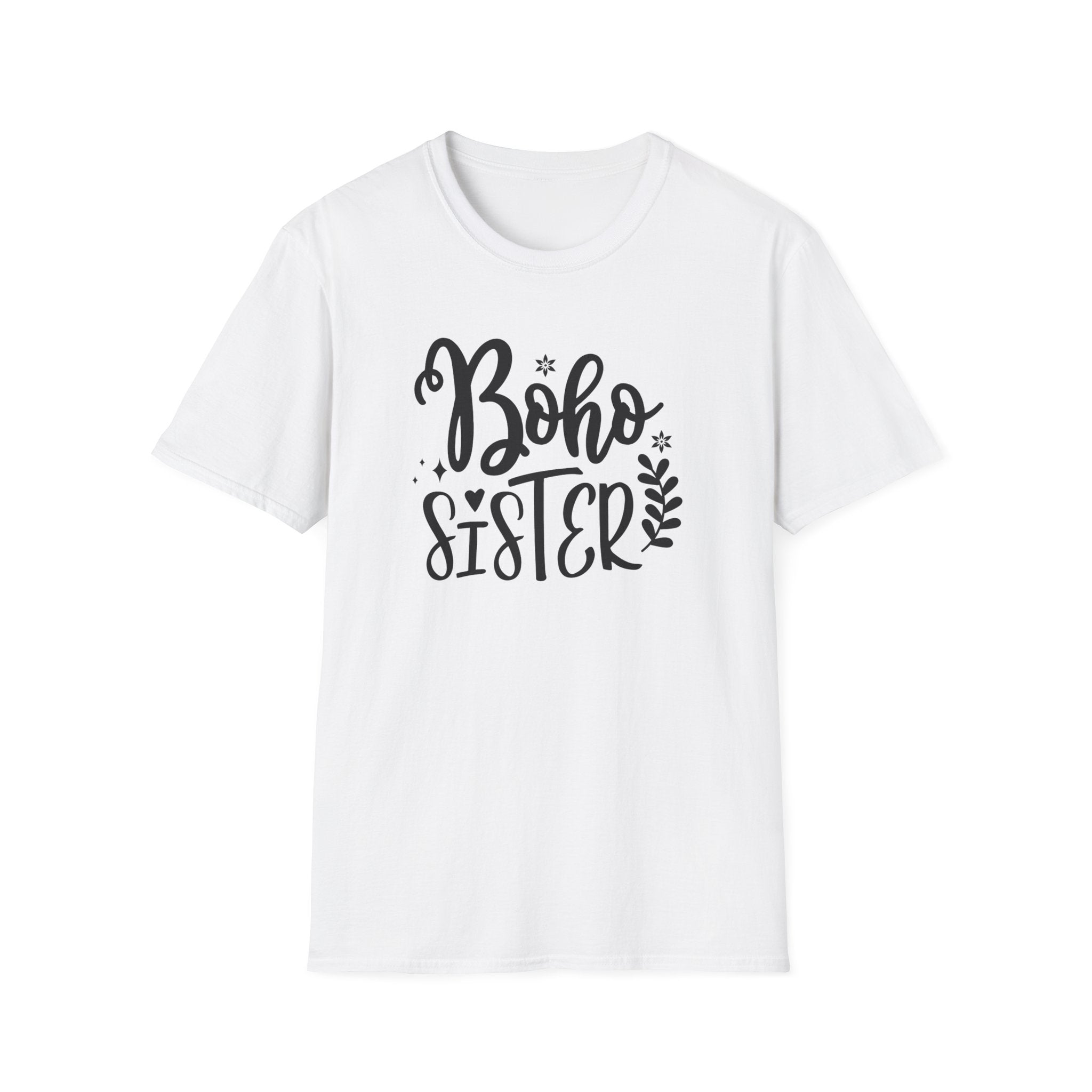"Boho Sister" Hand-Lettered Graphic T-Shirt