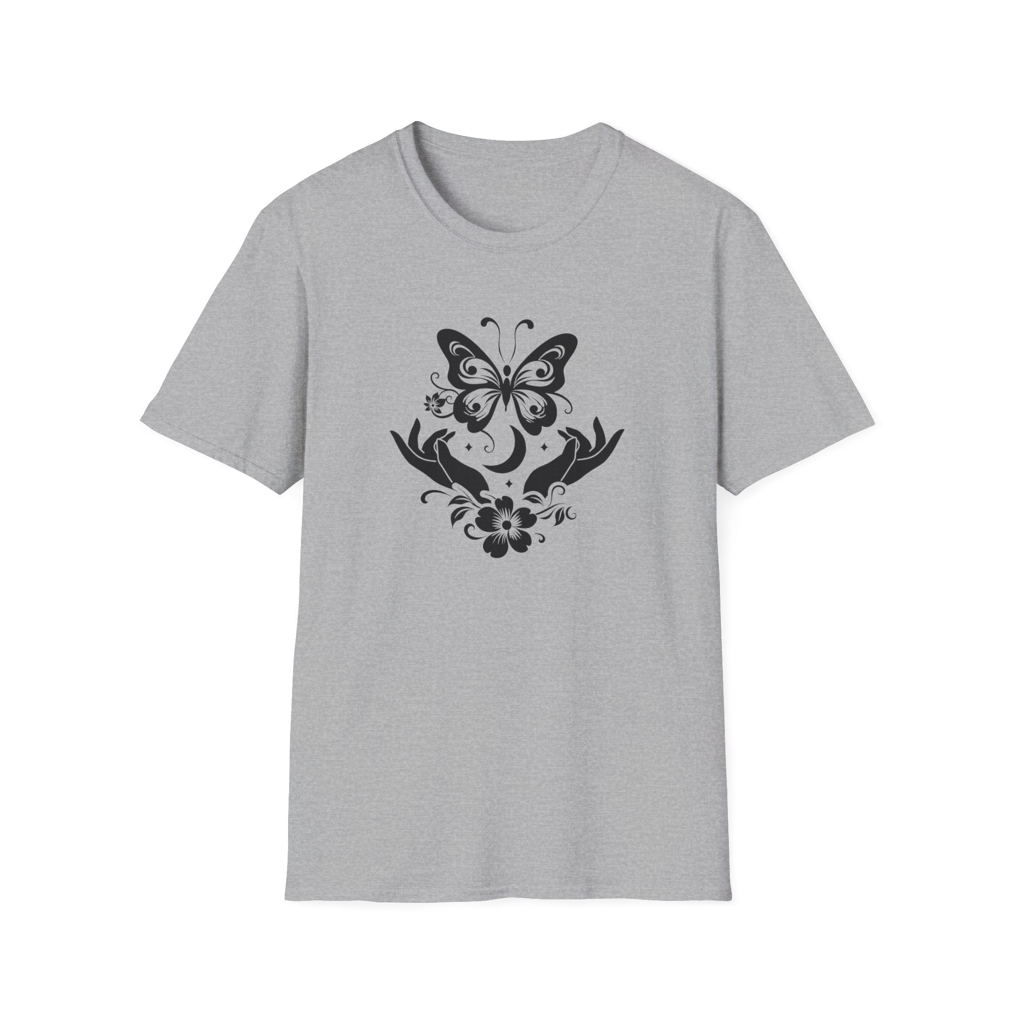 "Moonlit Metamorphosis" Celestial Butterfly T-Shirt
