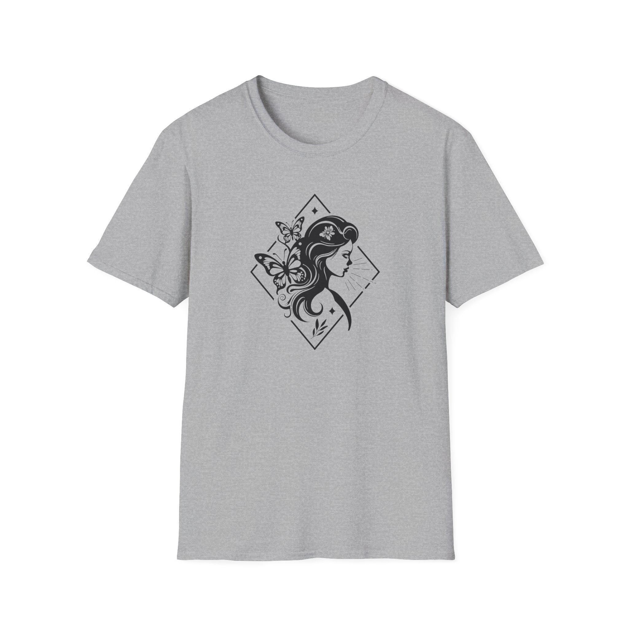 The "Butterfly Muse" Vintage Portrait T-Shirt