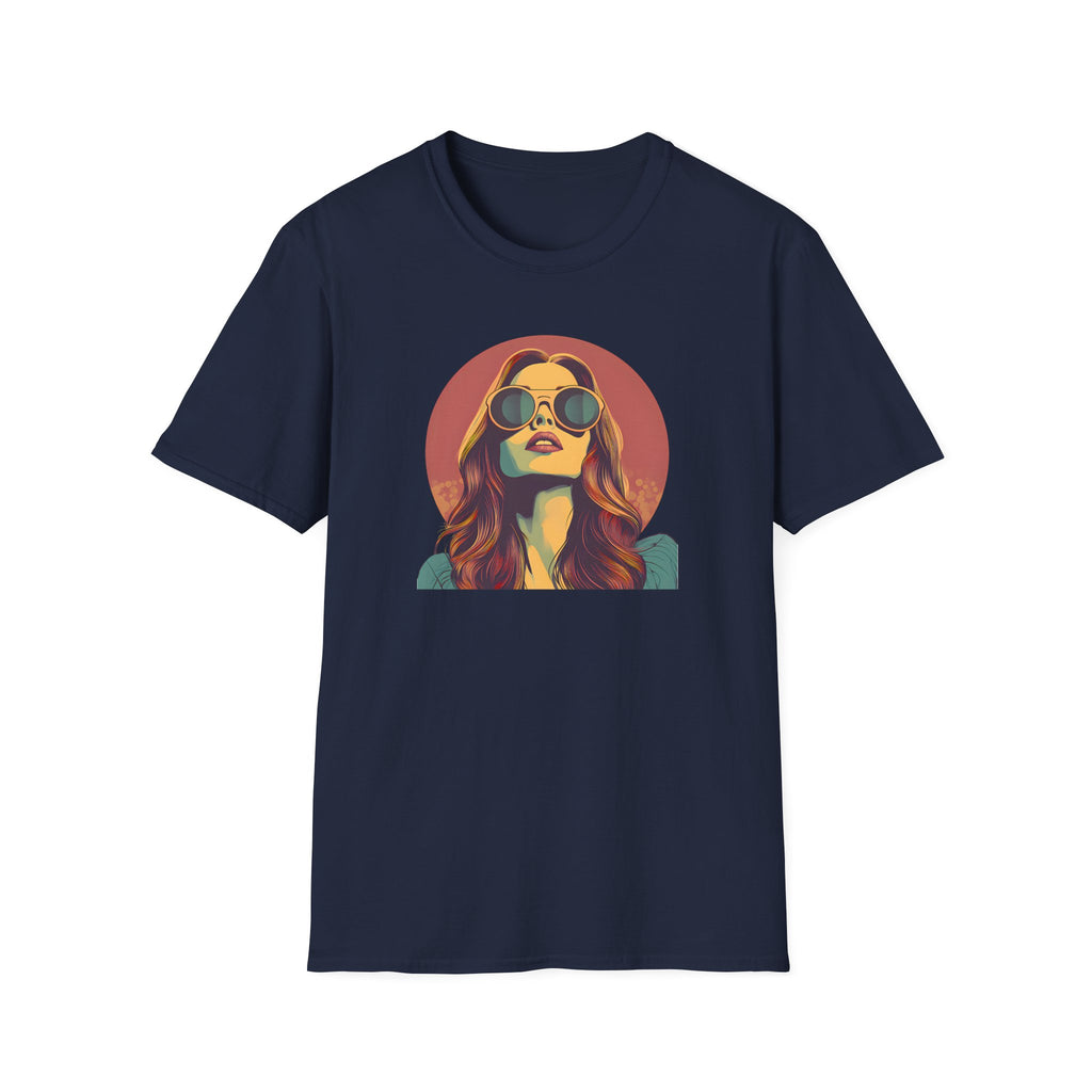The "Sunset Muse" Retro Portrait T-Shirt