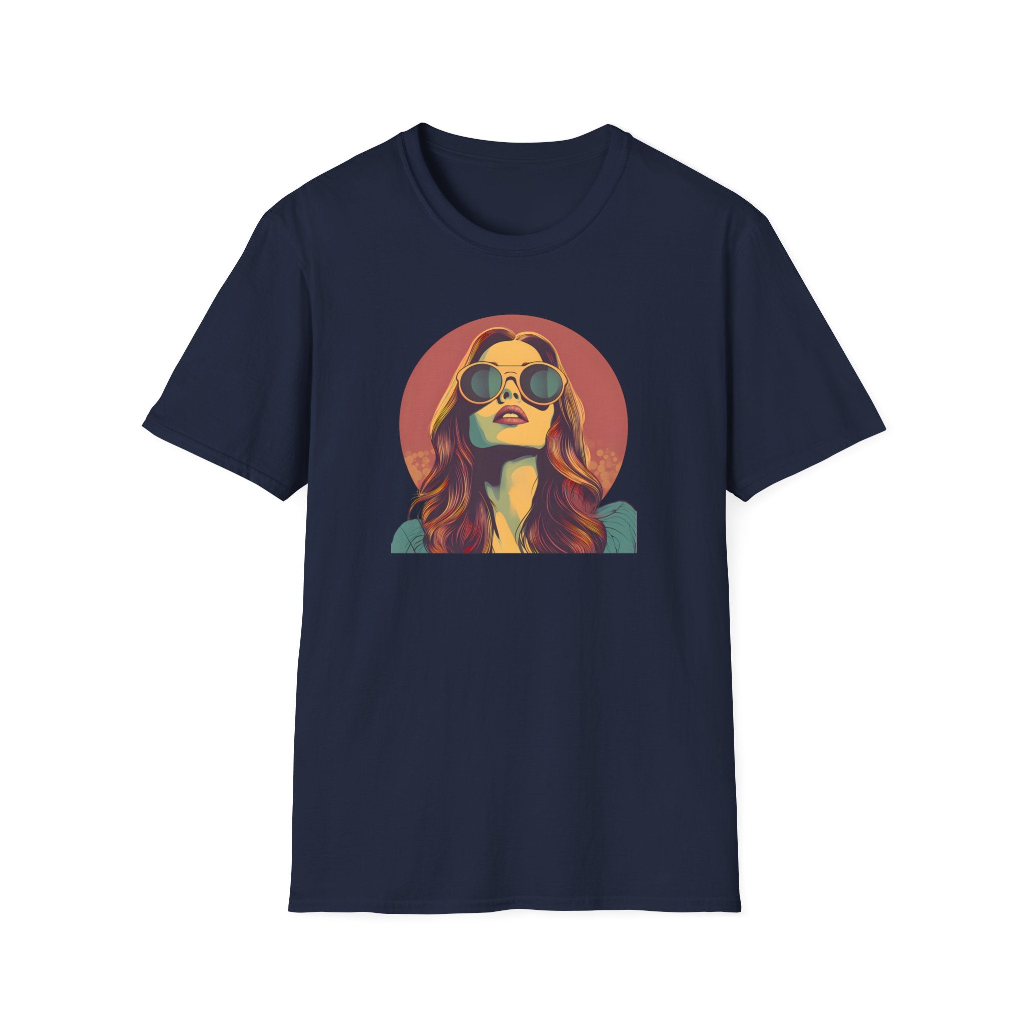 The "Sunset Muse" Retro Portrait T-Shirt