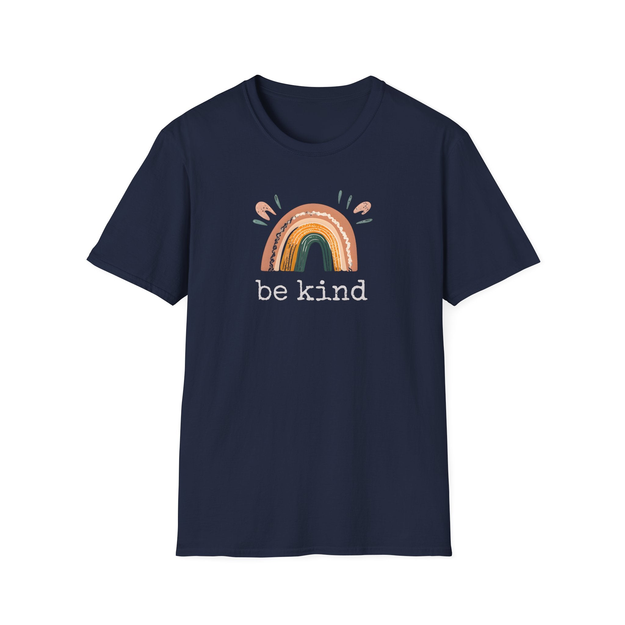 "Be Kind" Earthy Boho Rainbow T-Shirt
