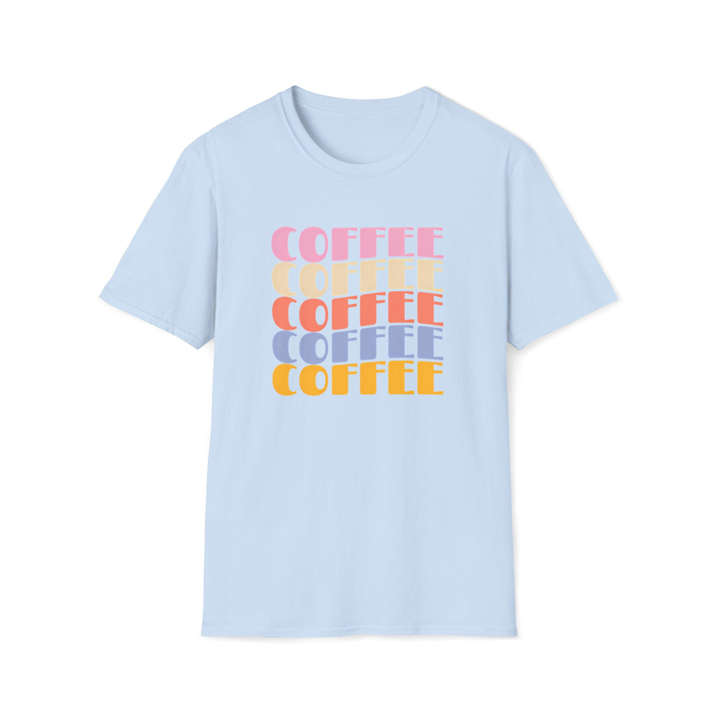 Retro Wavy "Coffee" Stack T-Shirt