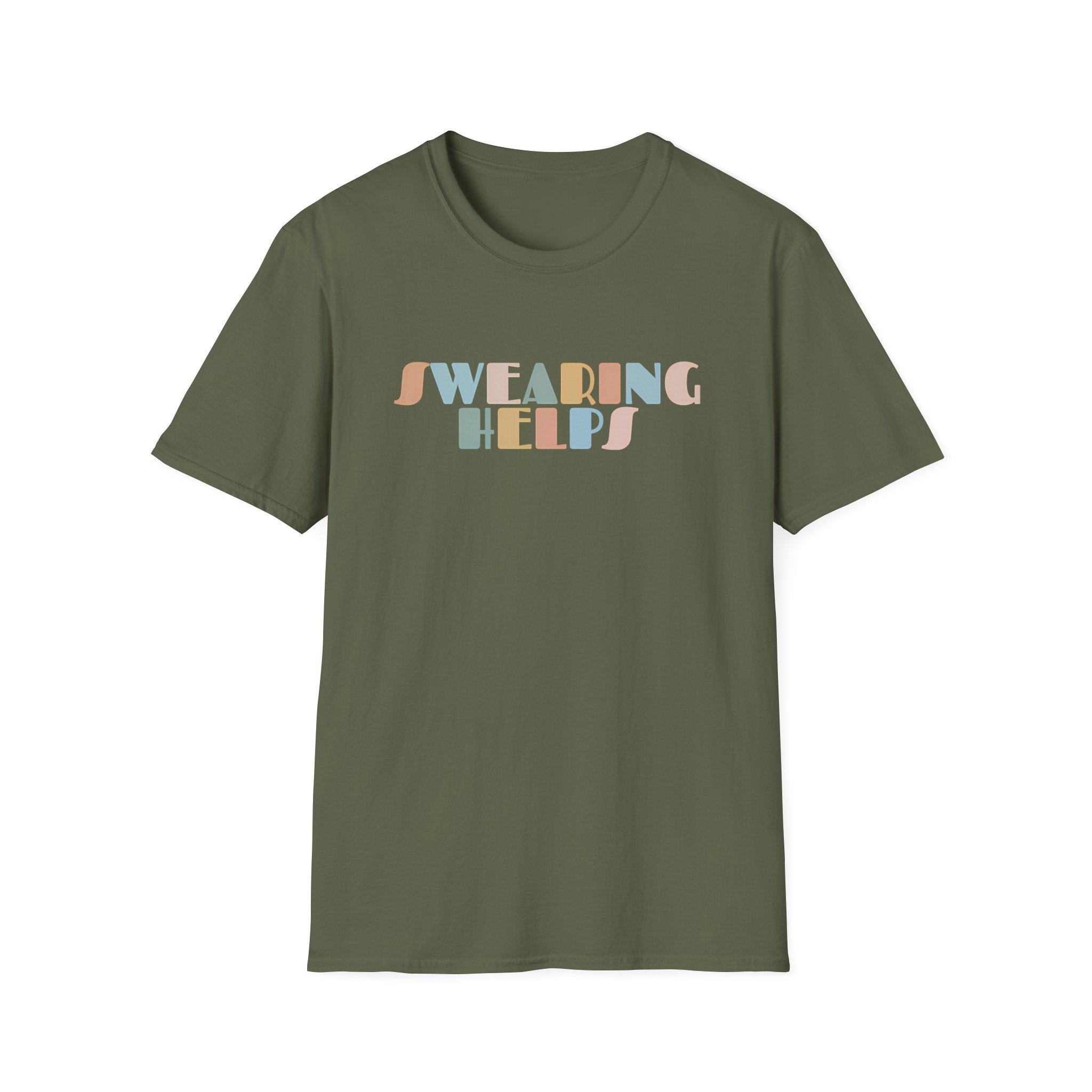 "Swearing Helps" Retro Pastel T-Shirt