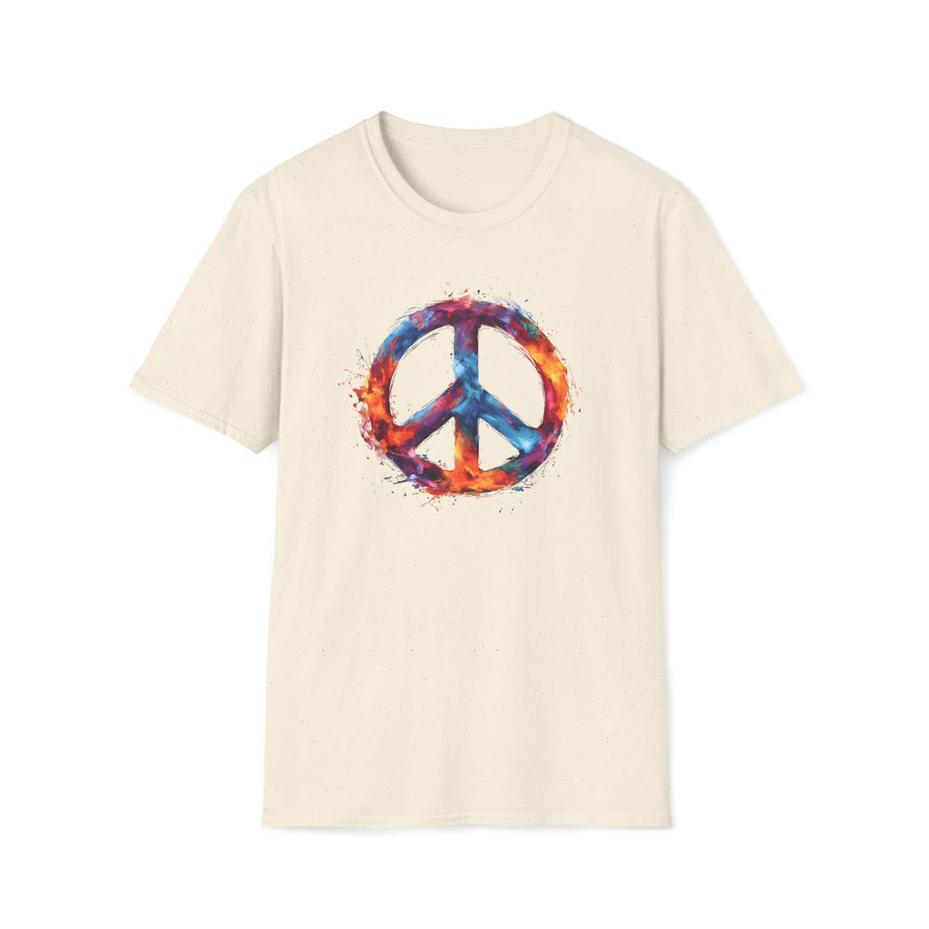 Vibrant Watercolor Peace Sign T-Shirt