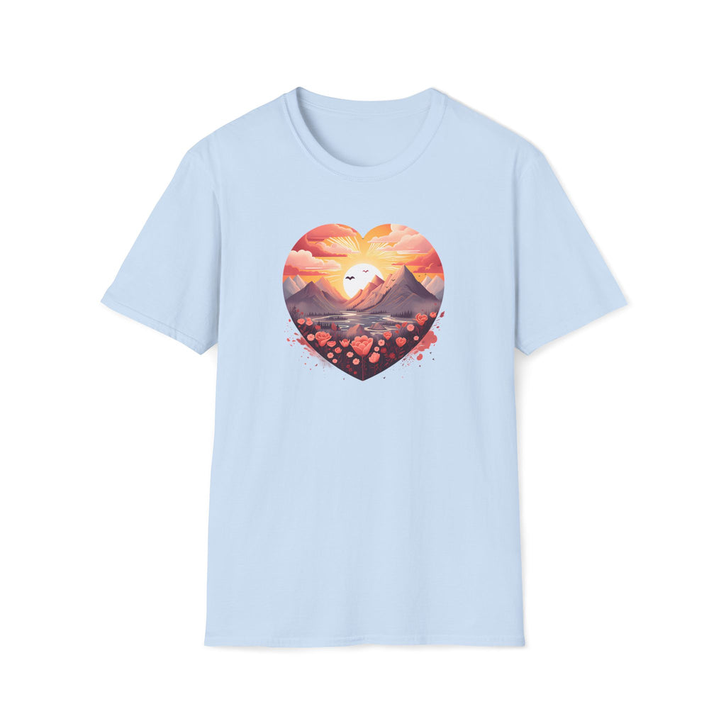 Floral Mountain Heart T-Shirt