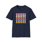 Retro Wavy "Coffee" Stack T-Shirt