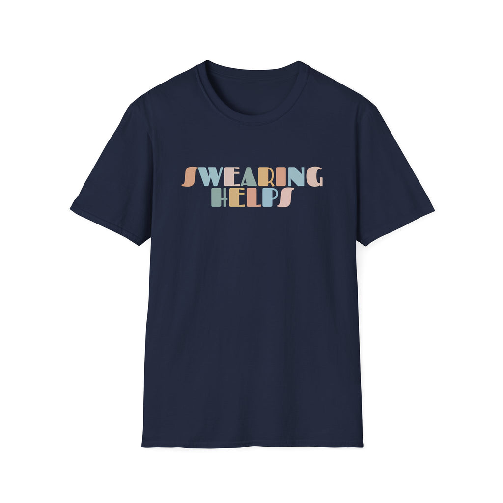 "Swearing Helps" Retro Pastel T-Shirt